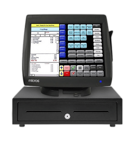 MICROS E7 POS terminal for hotel and restaurant payments